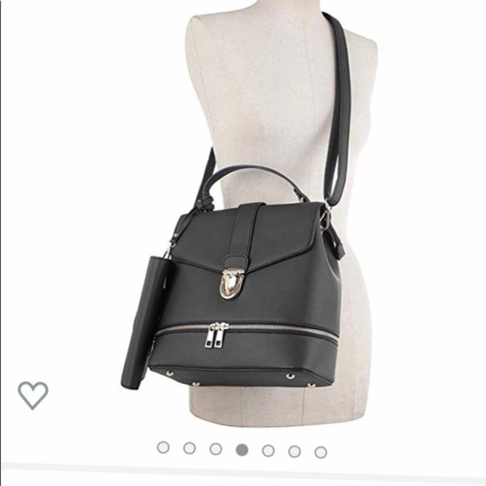 Black Handbag / Purse / Crossbody / Backpack - Carried Once